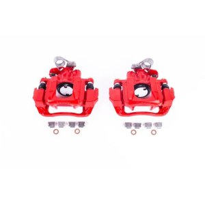 Ford Flex Brake Calipers - Rear - PowerStop - Powder Coated with Brackets - Red - 2009