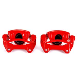 Buick Cascada Brake Calipers - Front - PowerStop - Red Powder Coated with Brackets - Red - 2016
