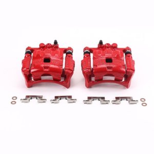 Ford Fiesta Brake Calipers - Front - PowerStop - Powder Coated - Red - `11-`17