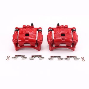 Ford Fiesta Brake Calipers - Front - PowerStop - Powder Coated - Red - `11-`17