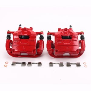 Buick Encore Brake Calipers - Front - PowerStop - Powder Coated with Brackets - Red - `13-`17