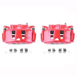 Chrysler Pacifica Brake Calipers (2) - Front - PowerStop - Powder Coated - Red - 2017