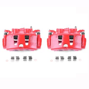 Chrysler Pacifica Brake Calipers (2) - Front - PowerStop - Powder Coated - Red - 2017