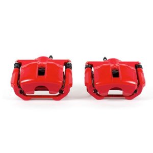 Nissan Maxima Brake Calipers - Front - PowerStop - Powder Coated + With Brackets - Red - `09-`14