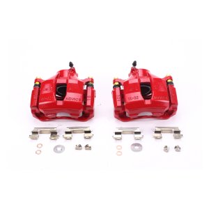 Lexus GS300 Brake Calipers - Front - PowerStop - Powder Coated with Brackets - Red - 2006