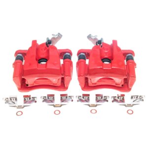 Pontiac Vibe Brake Calipers - Rear - PowerStop - Powder Coated - Red - `09-`10