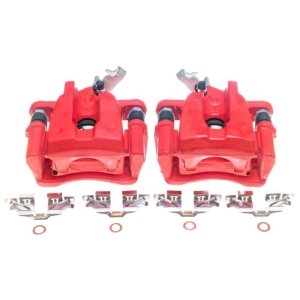 Pontiac Vibe Brake Calipers - Rear - PowerStop - Powder Coated - Red - `09-`10
