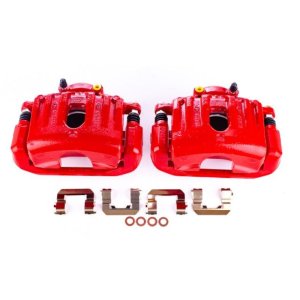 Hyundai Genesis Brake Calipers - Front - PowerStop - Powder Coated - Red - `09-`11