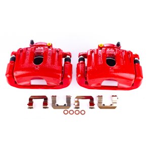 Hyundai Genesis Brake Calipers - Front - PowerStop - Powder Coated - Red - `09-`11