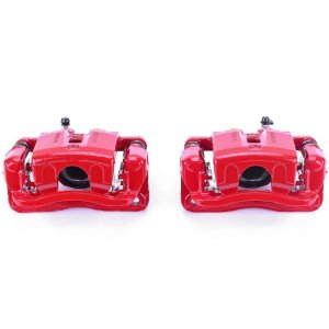 Hyundai Genesis Brake Calipers - Rear - PowerStop - Powder Coated - Red - `09-`11
