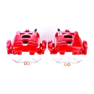Audi Q3 Brake Calipers - Front - PowerStop - Powder Coated - Red - `15-`18