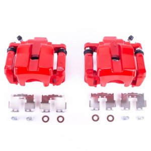 Pontiac Vibe Brake Calipers - Rear - PowerStop - Powder Coated - Red - `09-`10