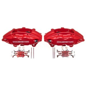 Infiniti Q70 Brake Calipers - Front - PowerStop - High-Temp Red Powder Coated - Red - `14-`19
