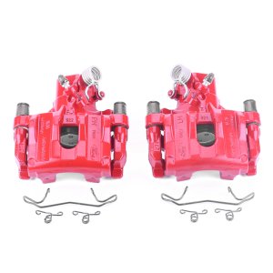 Ford Focus Brake Calipers - Rear - PowerStop - Powder Coated - Red - `12-`17