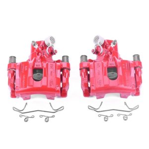 Ford Focus Brake Calipers - Rear - PowerStop - Powder Coated - Red - `12-`17