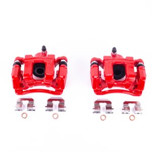 Hyundai Sonata Brake Calipers (2) - Rear - PowerStop - Powder Coated - Red - `11-`15