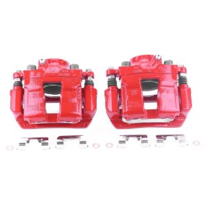 Hyundai Sonata Brake Calipers (2) - Front - PowerStop - Powder Coated - Red - `11-`15