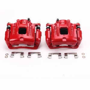 Hyundai Santa Fe Brake Calipers - Front - PowerStop - Powder Coated - Red - `10-`12