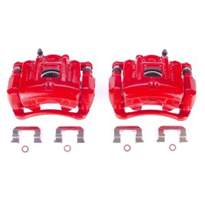 Hyundai Santa Fe Sport Brake Calipers - Front - PowerStop - Powder Coated - Red - `13-`16