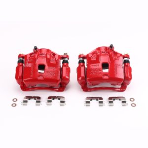 Hyundai Elantra Brake Calipers - Front - PowerStop - Powder Coated - Red - `13-`16