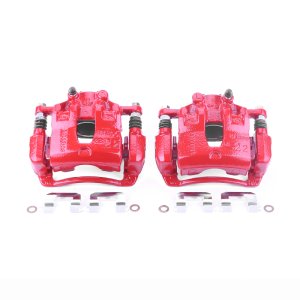 Hyundai Accent Brake Calipers - Front - PowerStop - High-Temp Powder Coated - Red - `12-`17