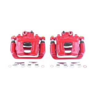 Genesis G80 Brake Calipers - Rear - PowerStop - Powder Coated - Red - `17-`18