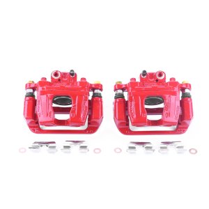 Genesis G80 Brake Calipers - Rear - PowerStop - Powder Coated - Red - `17-`18