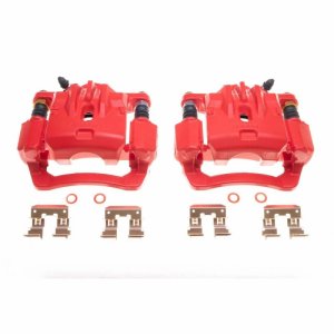 Subaru XV Crosstrek Brake Calipers - Rear - PowerStop - Red Powder Coated - Red - `16-`18