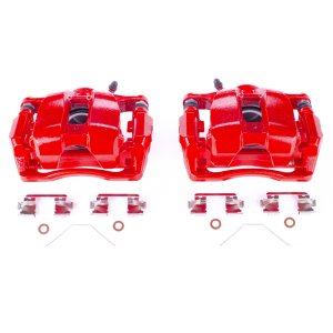 Acura RDX Brake Calipers - Front - PowerStop - Powder Coated - Red - `13-`18