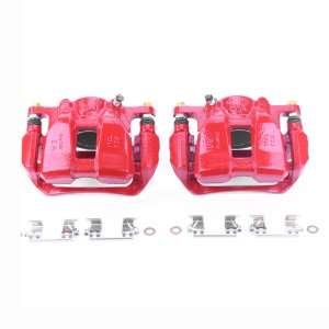 Honda Accord Brake Calipers - Front - PowerStop - Powder Coated - Red - `13-`18