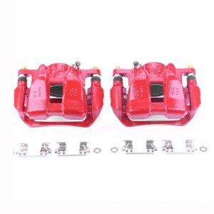 Honda Accord Brake Calipers - Front - PowerStop - Powder Coated - Red - `13-`18