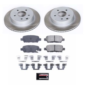 Nissan 350Z Brake Kit - Rear - PowerStop - Semi-Coated Rotors - `03-`05