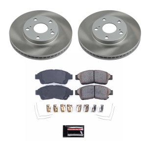 Toyota Camry Brake Kit - Front - PowerStop - Semi-Coated Rotors + Z17 Evolution Plus Ceramic Pads - `92-`01