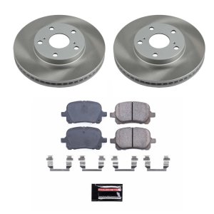 Toyota Solara Brake Kit - Front - PowerStop - Semi-Coated Rotors + Z17 Evolution Plus Ceramic Pads - `99-`03