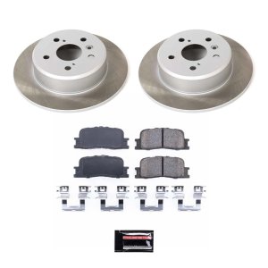 Toyota Highlander Brake Kit - Rear - PowerStop - Semi-Coated Rotors + Z17 Evolution Plus Low-Dust Ceramic Pads - `01-`03