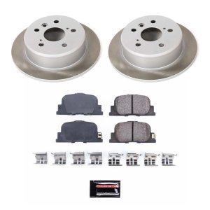 Toyota Camry Brake Kit - Rear - PowerStop - Semi-Coated Rotors + Z17 Evolution Plus Low-Dust Ceramic Pads - `00-`01