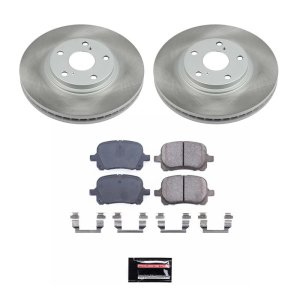 Lexus RX300 Brake Kit - Front - PowerStop - Semi-Coated Rotors + Z17 Evolution Plus Ceramic Pads - `99-`01