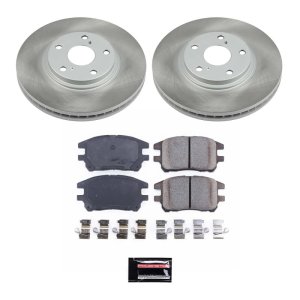 Lexus RX300 Brake Kit - Front - PowerStop - Semi-Coated Rotors + Z17 Evolution Plus Low-Dust Ceramic Pads - `02-`03