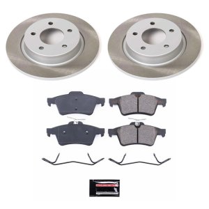 Mazda 3 Brake Kit - Rear - PowerStop - Semi-Coated Rotors + Z17 Evolution Plus Ceramic Pads - `04-`13 Mazda 3 Brake Kit - Rear - PowerStop - Semi-Coated Rotors + Z17 Evolution Plus Ceramic Pads - `04-`13