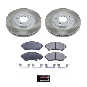 Pontiac Bonneville Brake Kit - Front - PowerStop - Semi-Coated Rotors + Z17 Evolution Plus Low-Dust Ceramic Pads - `00-`05 Pontiac Bonneville Brake Kit - Front - PowerStop - Semi-Coated Rotors + Z17 Evolution Plus Low-Dust Ceramic Pads - `00-`05