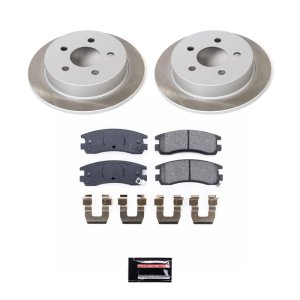 Pontiac Grand Prix Brake Kit - Rear - PowerStop - Semi-Coated Rotors + Z17 Evolution Plus Low-Dust Ceramic Pads - `97-`03