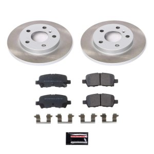 Pontiac Grand Prix Brake Kit - Rear - PowerStop - Semi-Coated Rotors + Z17 Evolution Plus Ceramic Pads - Silver - `04-`08