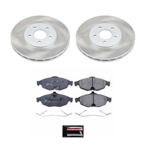 Dodge Stratus Brake Kit - Front - PowerStop - Semi-Coated Rotors + Z17 Evolution Plus Low-Dust Ceramic Pads - `01-`06