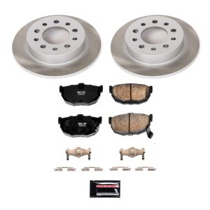 Hyundai Tiburon Brake Kit - Rear - PowerStop - Semi-Coated Rotors + Z17 Evolution Plus Low-Dust Ceramic Pads - `03-`08