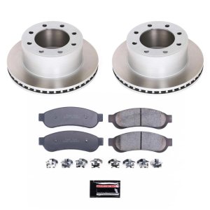 Ford F-350 Super Duty Brake Kit - Rear - PowerStop - Semi-Coated Rotors + Z17 Evolution Plus Ceramic Pads - `07-`10