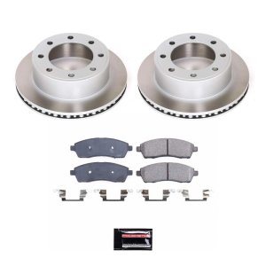 Ford F-350 Super Duty Brake Kit - Rear - PowerStop - Semi-Coated Rotors + Z17 Evolution Plus Ceramic Pads - `99-`04