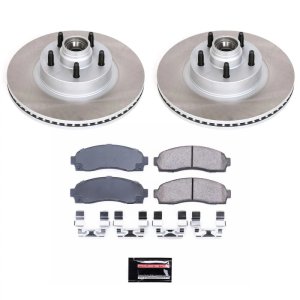 Ford Explorer Sport Trac Brake Kit - Front - PowerStop - Semi-Coated Rotors + Z17 Evolution Plus Ceramic Pads - `01-`05
