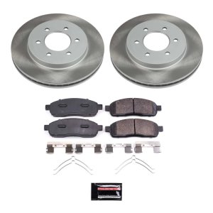 Lincoln Mark LT Brake Kit - Front - PowerStop - Semi-Coated Rotors + Z17 Evolution Plus Low-Dust Ceramic Pads - `06-`08 Lincoln Mark LT Brake Kit - Front - PowerStop - Semi-Coated Rotors + Z17 Evolution Plus Low-Dust Ceramic Pads - `06-`08