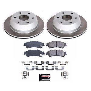 GMC Yukon XL 1500 Brake Kit - Rear - PowerStop - Semi-Coated Rotors + Z17 Evolution Plus Low-Dust Ceramic Pads - `00-`02