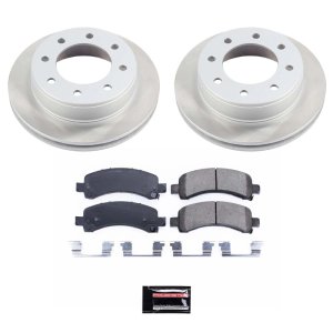 GMC Savana 3500 Brake Kit - Rear - PowerStop - Semi-Coated Rotors + Z17 Evolution Plus Low-Dust Ceramic Pads - `07-`20